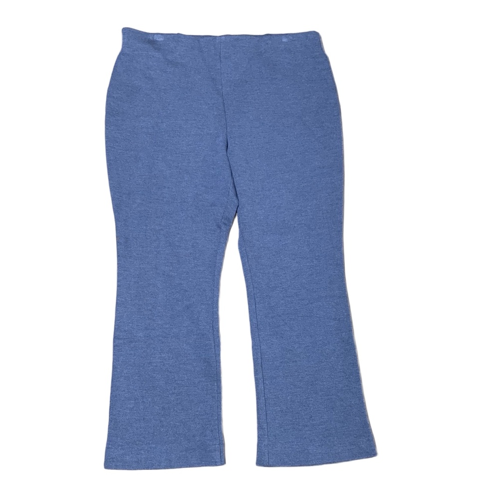 Talbots Montauk Pant Blue Flared Leg Yoga Pants Womens Stretch Size 12